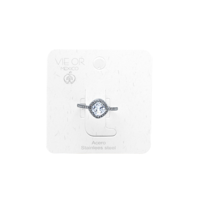 ANILLO ZO10802R PLATEADO ACERO INOXIDABLE A31