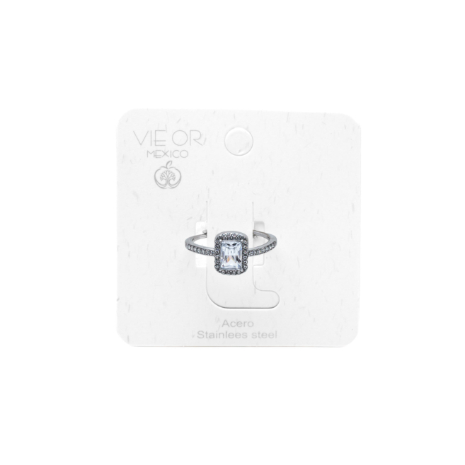 ANILLO ZO10804R300 PLATEADO ACERO INOXIDABLE A22