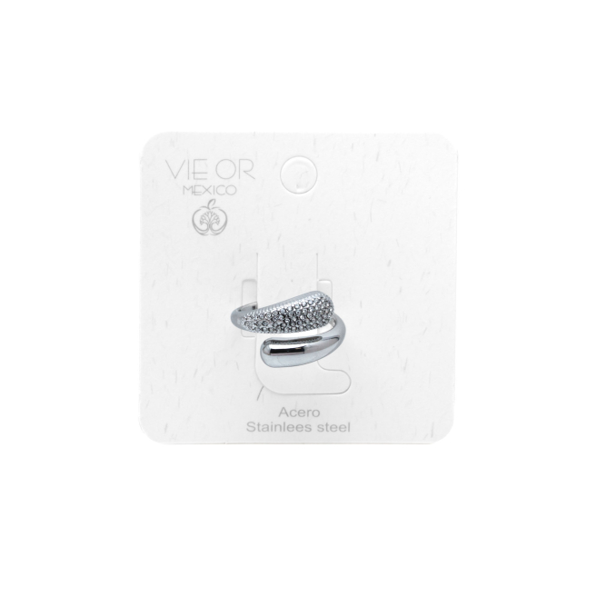 ANILLO ZO15885R PLATEADO ACERO INOXIDABLE A41