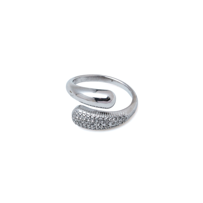 ANILLO ZO15438R PLATEADO ACERO INOXIDABLE A41