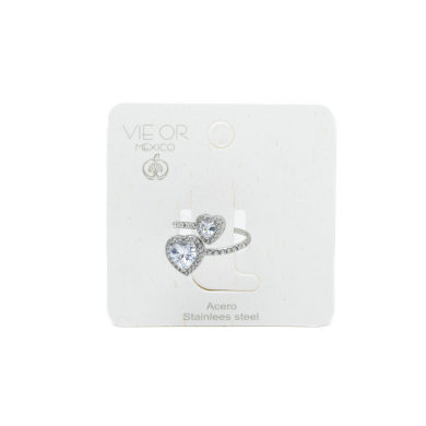 ANILLO ZO15917R PLATEADO ACERO INOXIDABLE A32