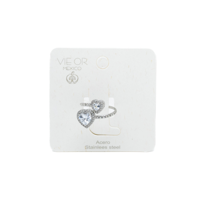 ANILLO ZO15917R PLATEADO ACERO INOXIDABLE A32