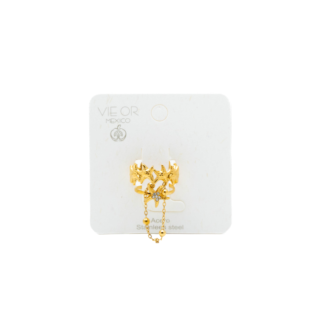 ANILLO ZO15912R DORADO ACERO INOXIDABLE 2A12