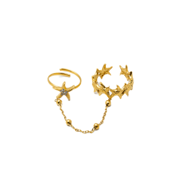 ANILLO ZO15912R DORADO ACERO INOXIDABLE