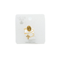 ANILLO ZO15922R DORADO ACERO INOXIDABLE A35