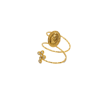 ANILLO ZO15922R DORADO ACERO INOXIDABLE