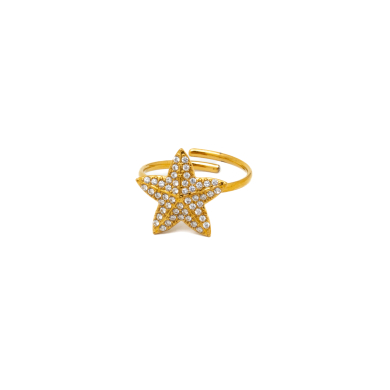 ANILLO ZO15412R DORADO ACERO INOXIDABLE