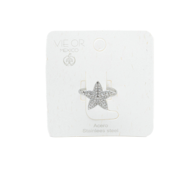 ANILLO ZO15412R PLATEADO ACERO INOXIDABLE