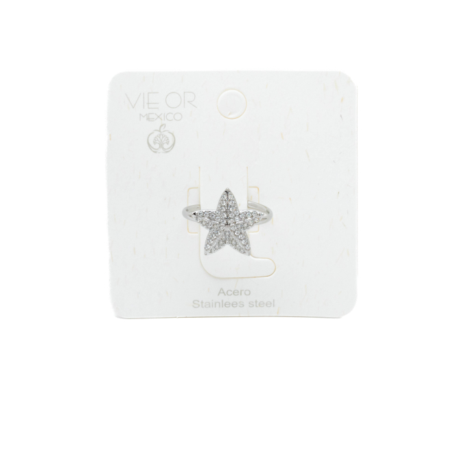 ANILLO ZO15412R PLATEADO ACERO INOXIDABLE A47