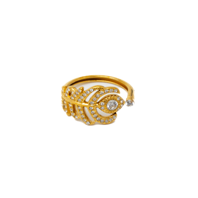 ANILLO ZO15901R DORADO ACERO INOXIDABLE