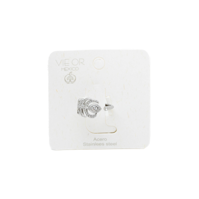 ANILLO ZO15901R PLATEADO ACERO INOXIDABLE A45
