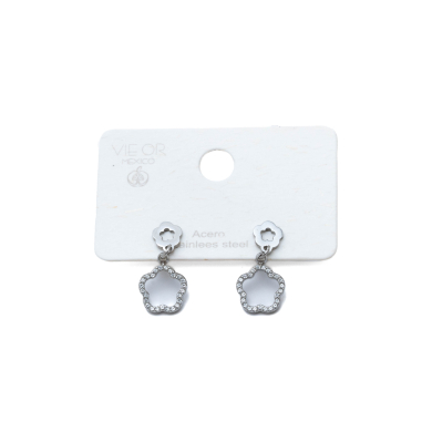 ARETES ZO14863E PLATEADO ACERO INOXIDABLE G33