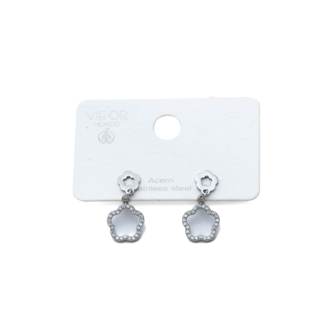 ARETES ZO14863E PLATEADO ACERO INOXIDABLE G33