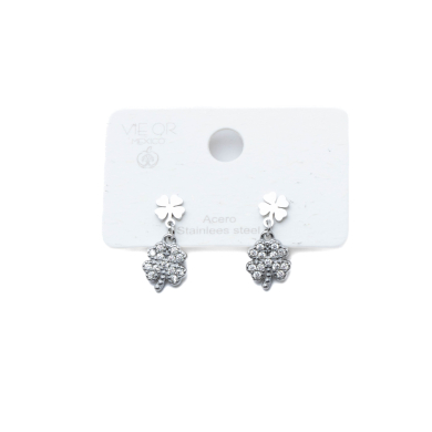 ARETES ZO14862E PLATEADO ACERO INOXIDABLE G33