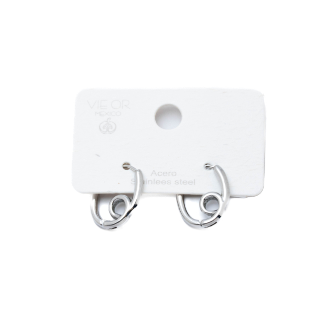 ARETES ZO14935E PLATEADO ACERO INOXIDABLE G31