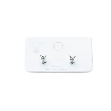 ARETES ZO13797E PLATEADO ACERO INOXIDABLE F110