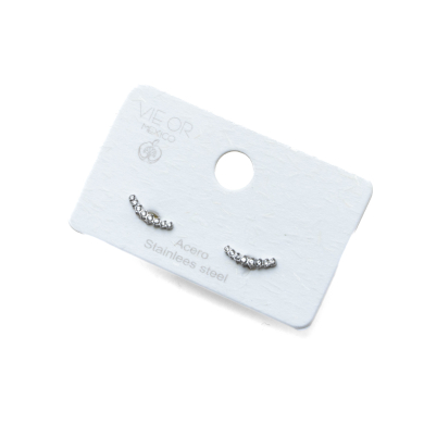 ARETES ZO13792E PLATEADO ACERO INOXIDABLE F19