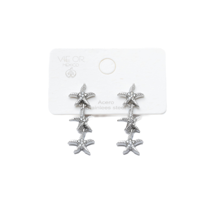 ARETES ZO15416E PLATEADO ACERO INOXIDABLE G31