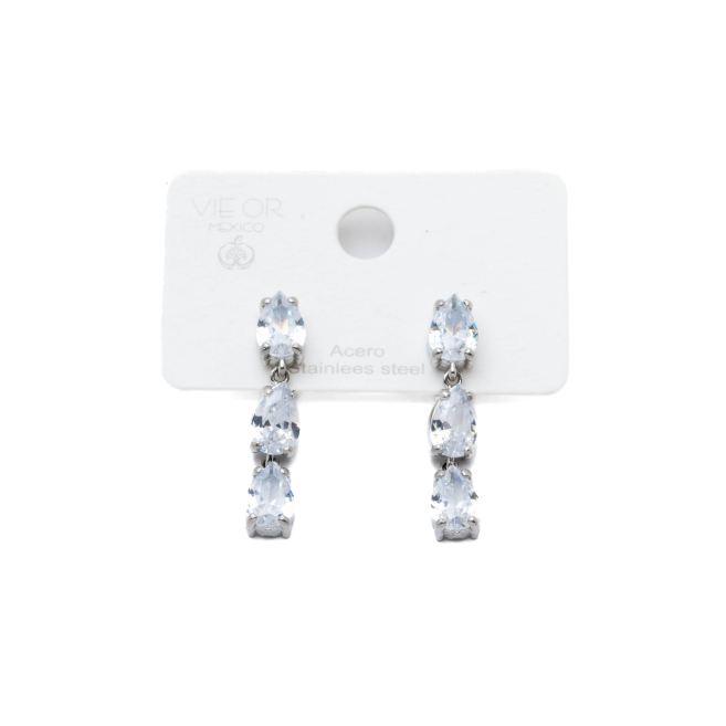 ARETES ZO15964E PLATEADO ACERO INOXIDABLE G34