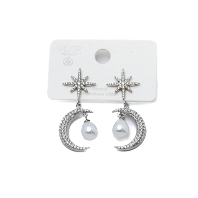 ARETES ZO11541E PLATEADO ACERO INOXIDABLE G24
