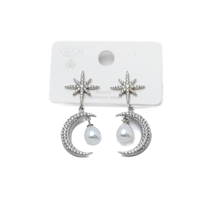 ARETES ZO11541E PLATEADO ACERO INOXIDABLE G24
