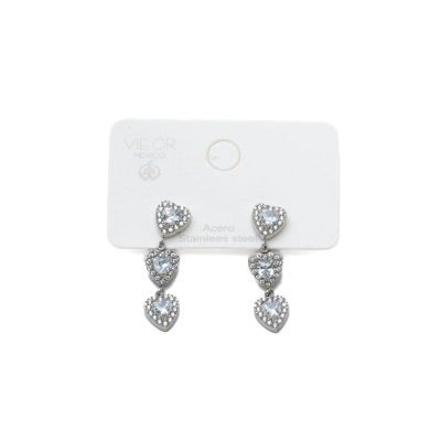 ARETES ZO15698E PLATEADO ACERO INOXIDABLE G31