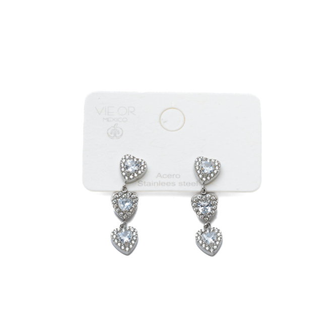 ARETES ZO15698E PLATEADO ACERO INOXIDABLE G31
