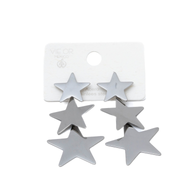 ARETES ZO5829E PLATEADO ACERO INOXIDABLE F31