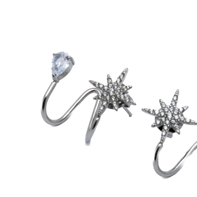 ARETES ZO15907E PLATEADO ACERO INOXIDABLE G31