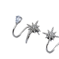 ARETES ZO15907E PLATEADO ACERO INOXIDABLE G31