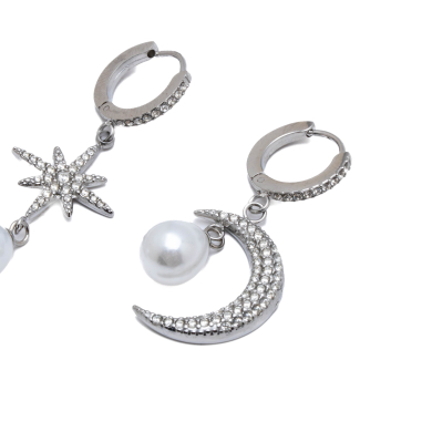 ARETES ZO11540E PLATEADO ACERO INOXIDABLE G46