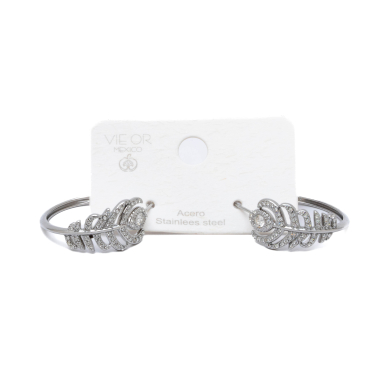 ARETES ZO15902E PLATEADO ACERO INOXIDABLE F27