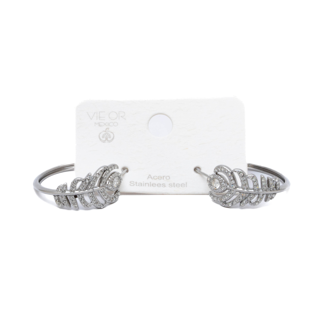 ARETES ZO15902E PLATEADO ACERO INOXIDABLE F27