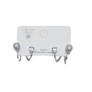 ARETES ZO15908E PLATEADO ACERO INOXIDABLE G31