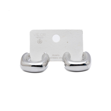 ARETES ZO13985E PLATEADO ACERO INOXIDABLE F49