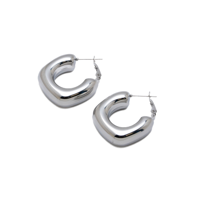 ARETES ZO13985E PLATEADO ACERO INOXIDABLE F49