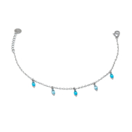 PULSERA ZO15465B PLATEADO AZUL ACERO INOXIDABLE 2B31