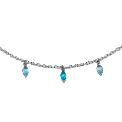 PULSERA ZO15465B PLATEADO AZUL ACERO INOXIDABLE 2B31