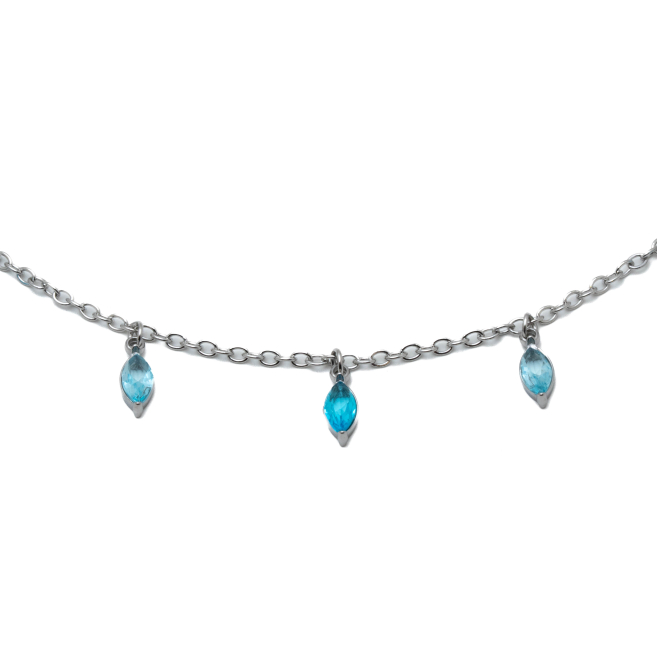 PULSERA ZO15465B PLATEADO AZUL ACERO INOXIDABLE 2B31