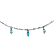 PULSERA ZO15465B PLATEADO AZUL ACERO INOXIDABLE 2B31