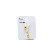 PIERCING DE OMBLIGO ZO15649P DORADO ACERO INOXIDABLE F38