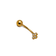 PIERCING DE OMBLIGO ZO15649P DORADO ACERO INOXIDABLE F38