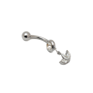 PIERCING DE OMBLIGO ZO15642P PLATEADO ACERO INOXIDABLE F38