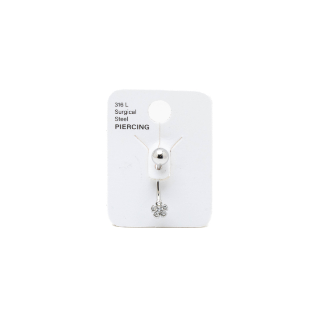 PIERCING DE OMBLIGO ZO15648P PLATEADO ACERO INOXIDABLE F38
