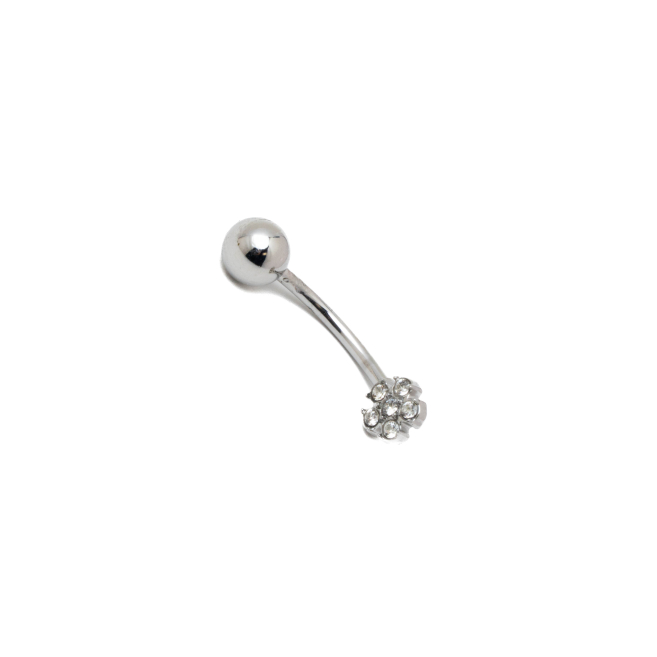 PIERCING DE OMBLIGO ZO15648P PLATEADO ACERO INOXIDABLE F38