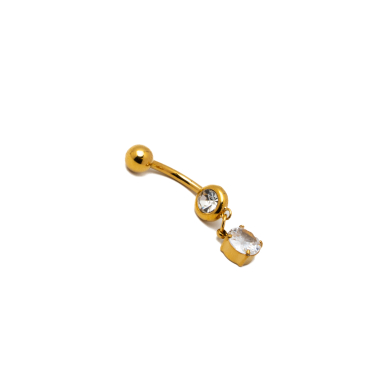 PIERCING DE OMBLIGO ZO15641P DORADO ACERO INOXIDABLE F38