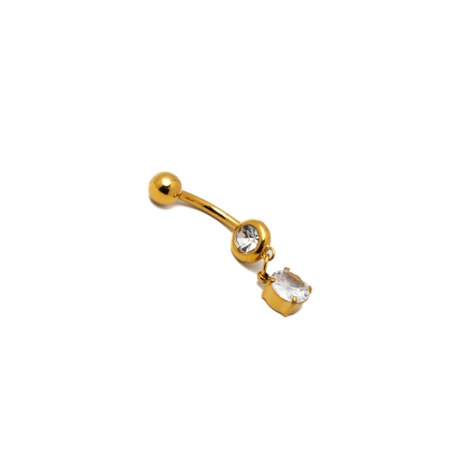 PIERCING DE OMBLIGO ZO15641P DORADO ACERO INOXIDABLE F38