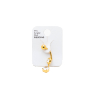 PIERCING DE OMBLIGO ZO15641P DORADO ACERO INOXIDABLE F38