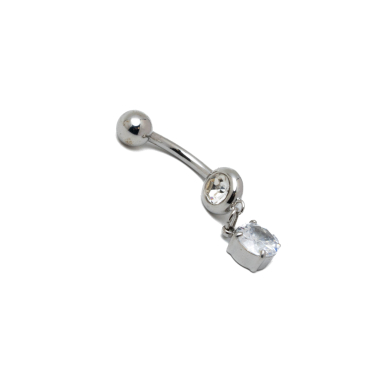PIERCING DE OMBLIGO ZO15641P PLATEADO ACERO INOXIDABLE F38