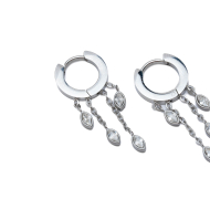 ARETES ZO15393E PLATEADO ACERO INOXIDABLE G23